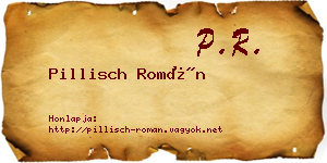 Pillisch Román névjegykártya